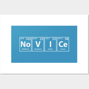 Novice (No-V-I-Ce) Periodic Elements Spelling Posters and Art